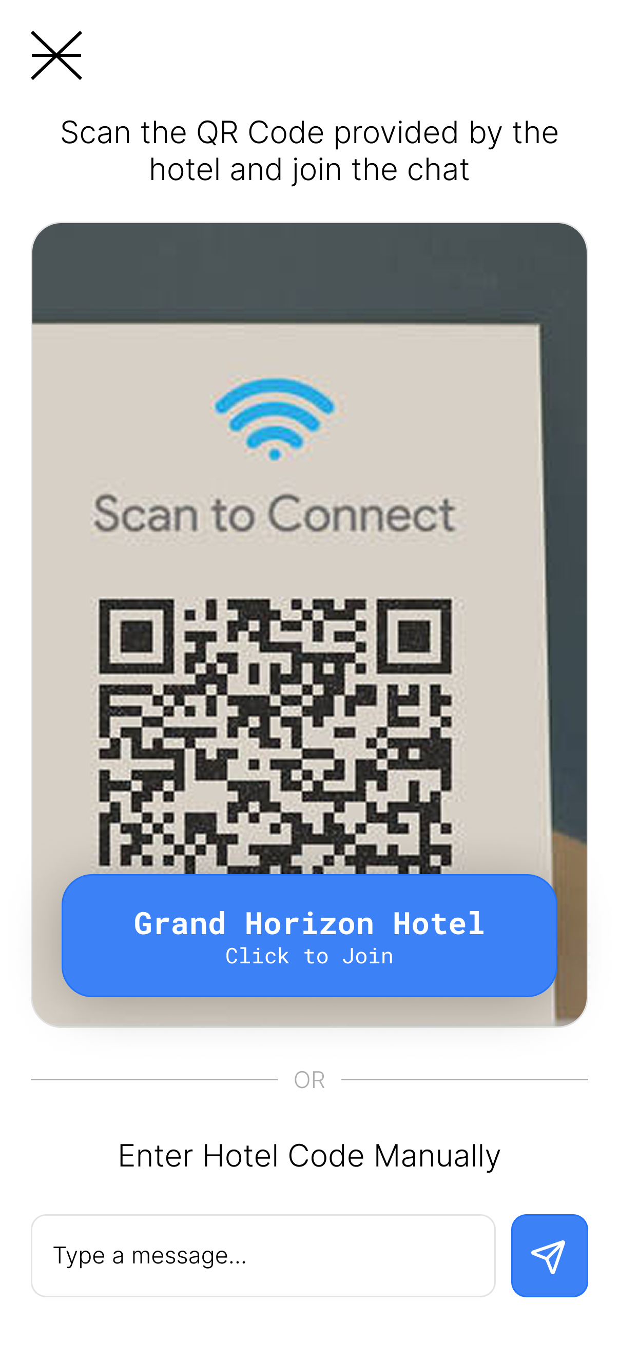 Scanning QR code